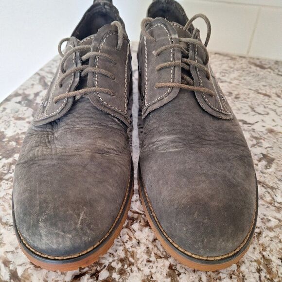 BED STU  Gray Leather Oxfords size 10.5 - Picture 1 of 9